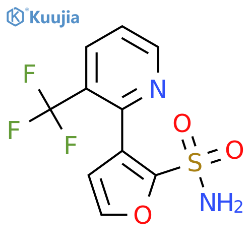 3-[3-(Trifluoromethyl)pyridin-2-yl]furan-2-sulfonamide structure
