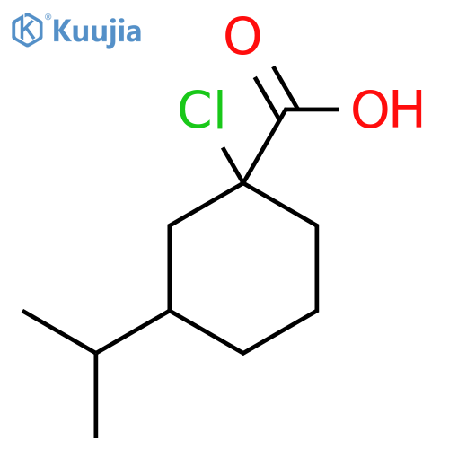 1-chloro-3-(propan-2-yl)cyclohexane-1-carboxylic acid structure