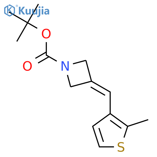 Tert-butyl 3-[(2-methylthiophen-3-yl)methylidene]azetidine-1-carboxylate structure