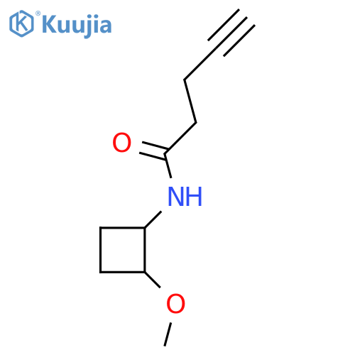 N-(2-methoxycyclobutyl)pent-4-ynamide structure