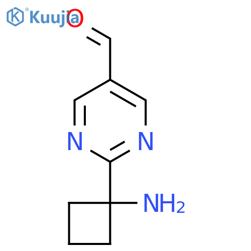 2-(1-Aminocyclobutyl)pyrimidine-5-carbaldehyde structure