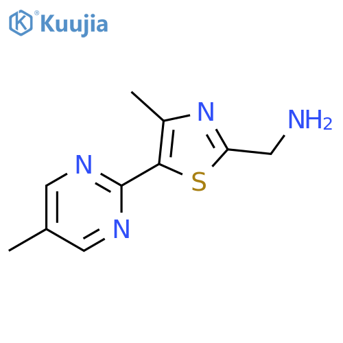 2-Thiazolemethanamine, 4-methyl-5-(5-methyl-2-pyrimidinyl)- structure