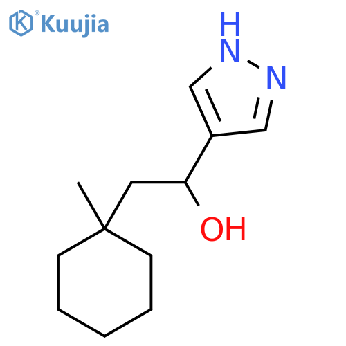 2-(1-methylcyclohexyl)-1-(1H-pyrazol-4-yl)ethan-1-ol structure
