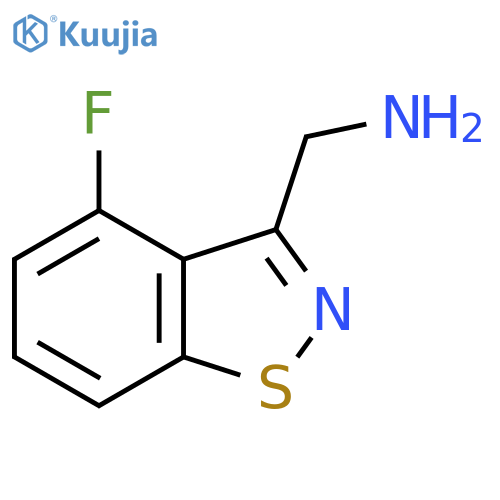 (4-Fluoro-1,2-benzothiazol-3-yl)methanamine structure