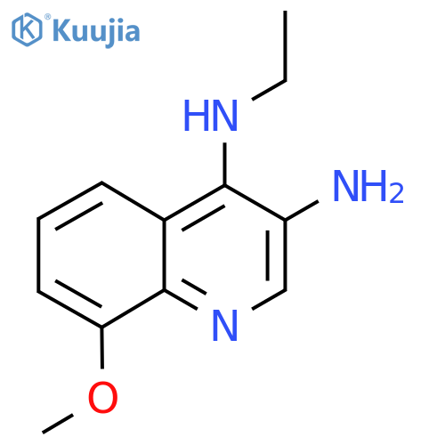 3,4-Quinolinediamine, N4-ethyl-8-methoxy- structure