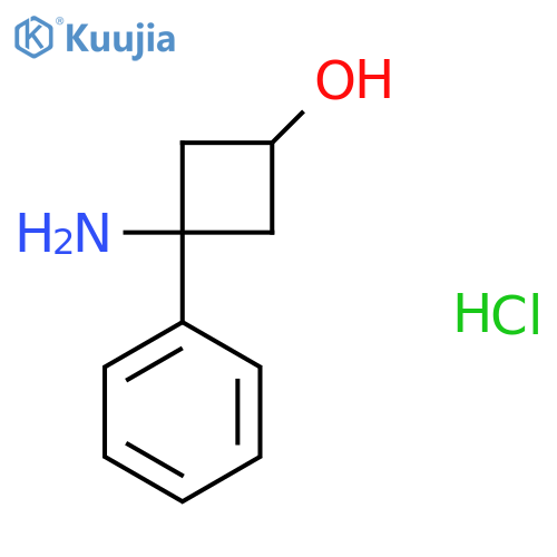 (1s,3s)-3-Amino-3-phenylcyclobutan-1-ol hydrochloride structure