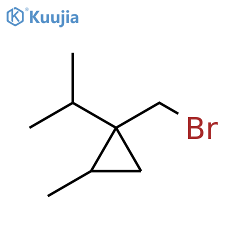 Cyclopropane, 1-(bromomethyl)-2-methyl-1-(1-methylethyl)- structure