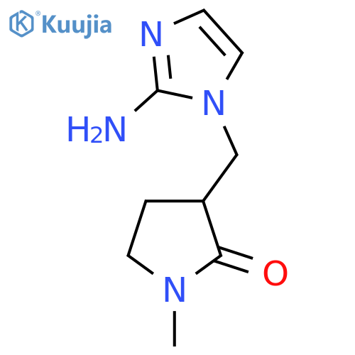 3-(2-amino-1H-imidazol-1-yl)methyl-1-methylpyrrolidin-2-one structure