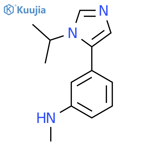 N-methyl-3-1-(propan-2-yl)-1H-imidazol-5-ylaniline structure