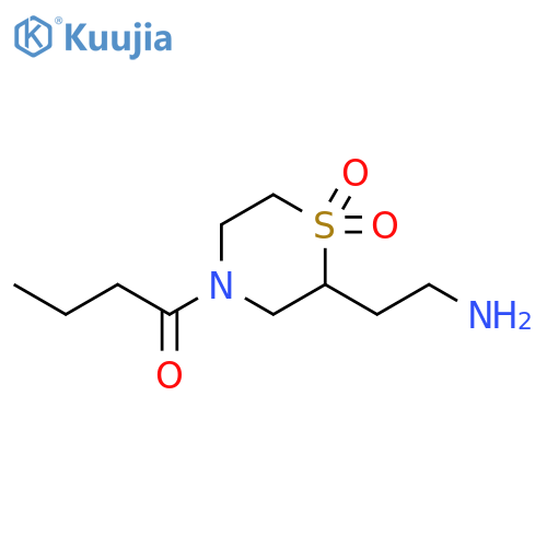 1-Butanone, 1-[2-(2-aminoethyl)-1,1-dioxido-4-thiomorpholinyl]- structure