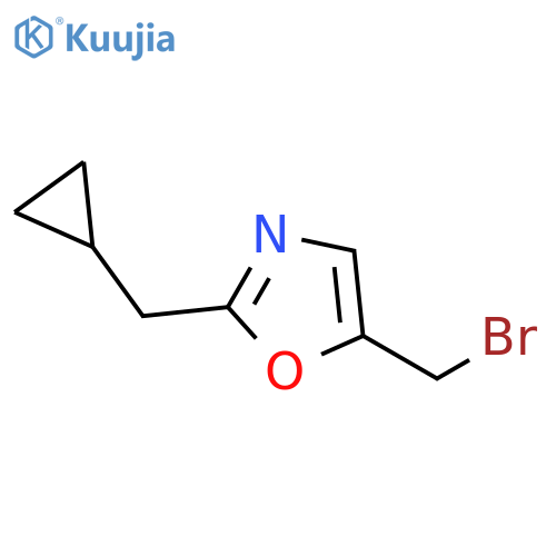 Oxazole, 5-(bromomethyl)-2-(cyclopropylmethyl)- structure