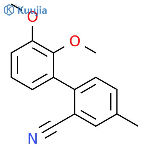 [1,1'-Biphenyl]-2-carbonitrile, 2',3'-dimethoxy-4-methyl- structure