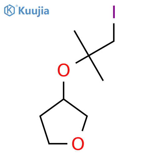 3-(1-iodo-2-methylpropan-2-yl)oxyoxolane structure