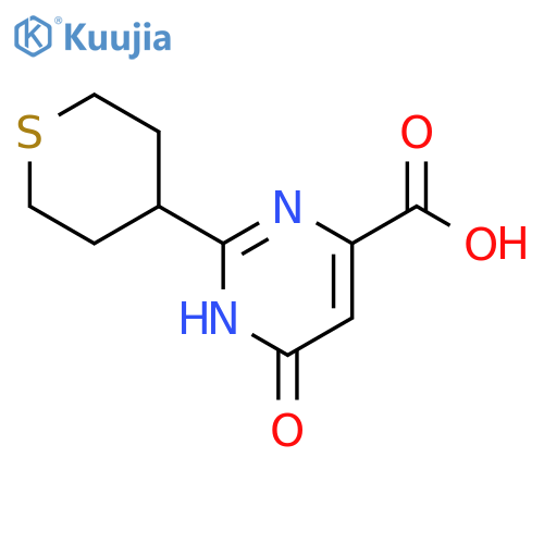 4-Pyrimidinecarboxylic acid, 1,6-dihydro-6-oxo-2-(tetrahydro-2H-thiopyran-4-yl)- structure
