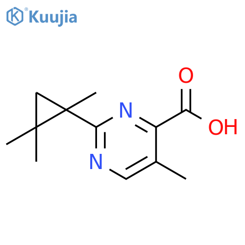 4-Pyrimidinecarboxylic acid, 5-methyl-2-(1,2,2-trimethylcyclopropyl)- structure