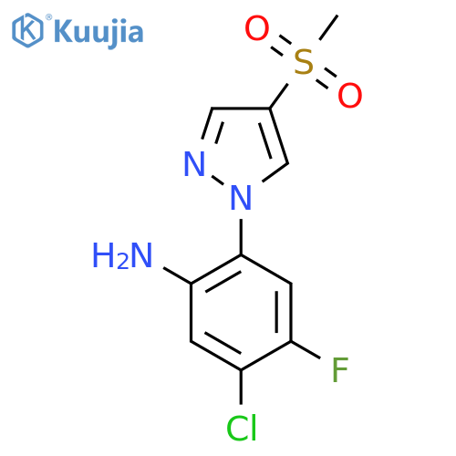 5-chloro-4-fluoro-2-(4-methanesulfonyl-1H-pyrazol-1-yl)aniline structure