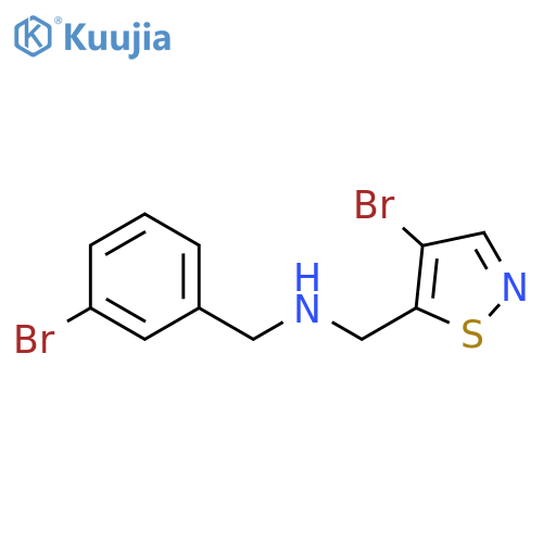 5-Isothiazolemethanamine, 4-bromo-N-[(3-bromophenyl)methyl]- structure