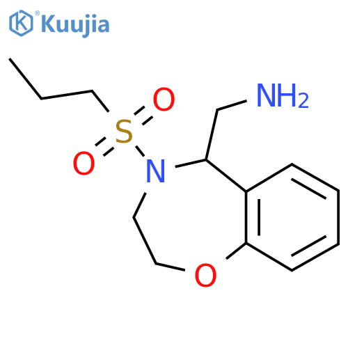 [4-(Propane-1-sulfonyl)-2,3,4,5-tetrahydro-1,4-benzoxazepin-5-yl]methanamine structure