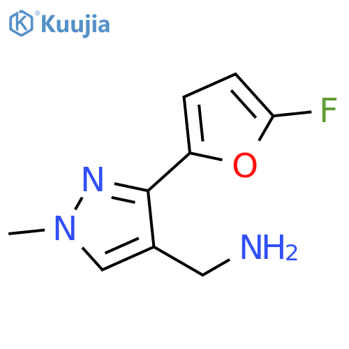 1H-Pyrazole-4-methanamine, 3-(5-fluoro-2-furanyl)-1-methyl- structure