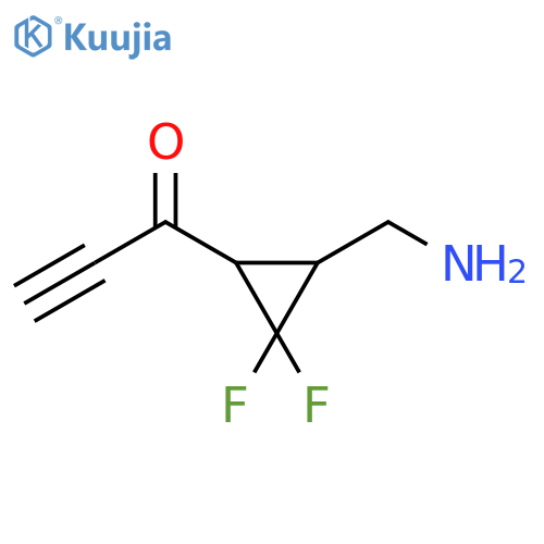 2-Propyn-1-one, 1-[3-(aminomethyl)-2,2-difluorocyclopropyl]- structure