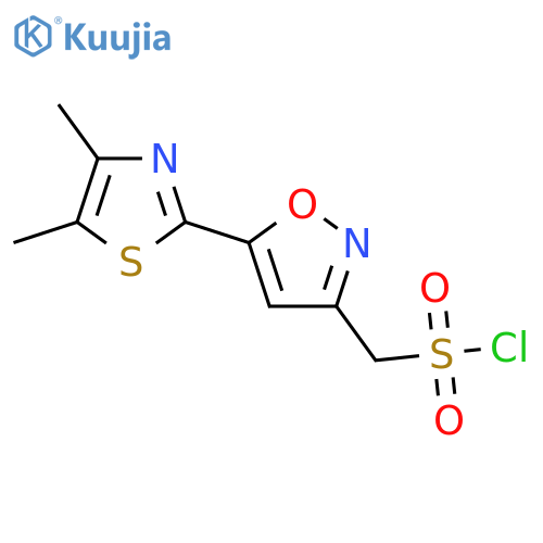 5-(dimethyl-1,3-thiazol-2-yl)-1,2-oxazol-3-ylmethanesulfonyl chloride structure