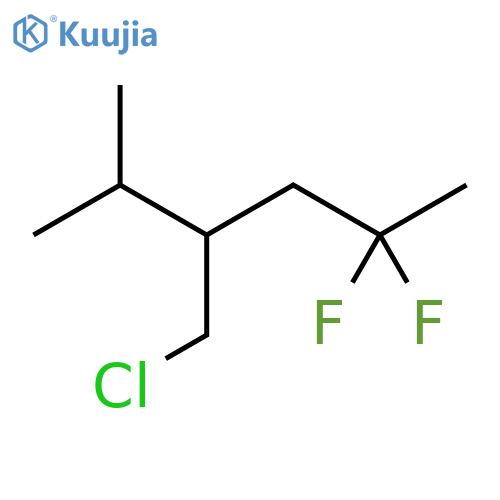 Hexane, 4-(chloromethyl)-2,2-difluoro-5-methyl- structure