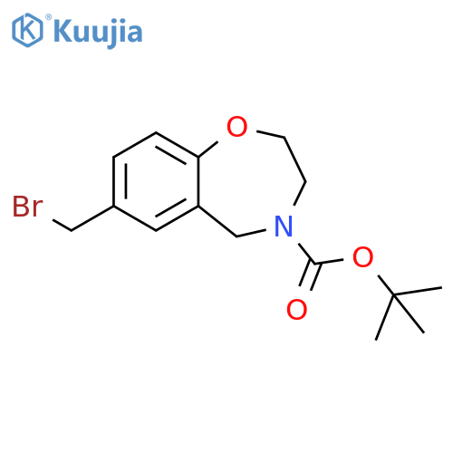 tert-butyl 7-(bromomethyl)-2,3,4,5-tetrahydro-1,4-benzoxazepine-4-carboxylate structure