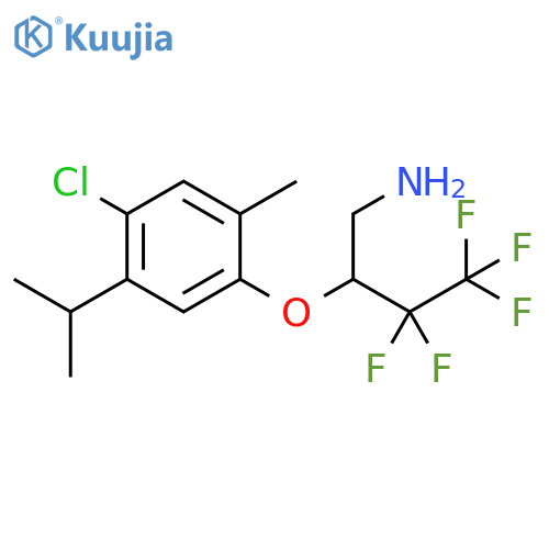 1-Butanamine, 2-[4-chloro-2-methyl-5-(1-methylethyl)phenoxy]-3,3,4,4,4-pentafluoro- structure