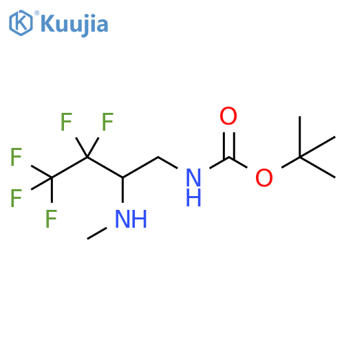 tert-butyl N-[3,3,4,4,4-pentafluoro-2-(methylamino)butyl]carbamate structure