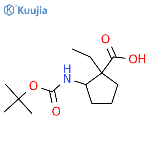 2-{[(Tert-butoxy)carbonyl]amino}-1-ethylcyclopentane-1-carboxylic acid structure