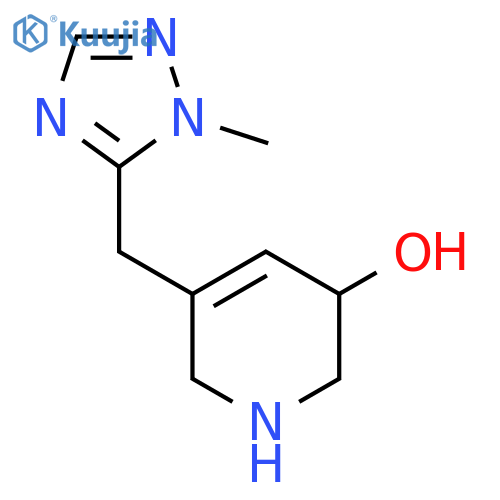 5-[(1-methyl-1H-1,2,4-triazol-5-yl)methyl]-1,2,3,6-tetrahydropyridin-3-ol structure