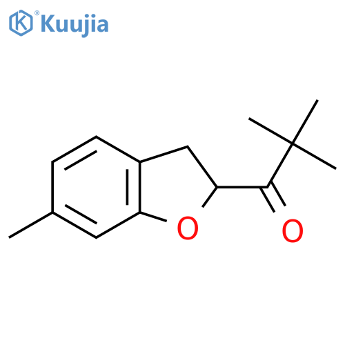 2,2-Dimethyl-1-(6-methyl-2,3-dihydro-1-benzofuran-2-yl)propan-1-one structure