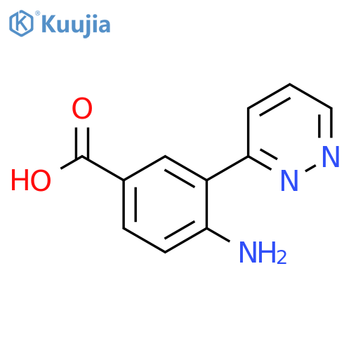 Benzoic acid, 4-amino-3-(3-pyridazinyl)- structure