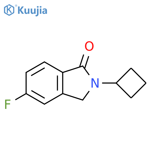 2-cyclobutyl-5-fluoro-3H-isoindol-1-one structure