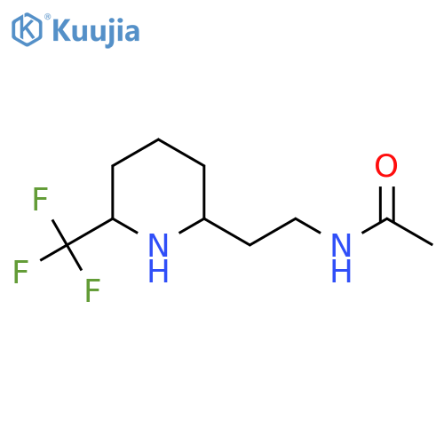 N-{2-[6-(trifluoromethyl)piperidin-2-yl]ethyl}acetamide structure