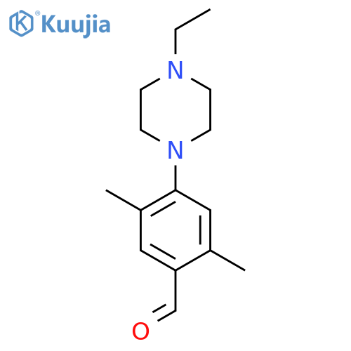 4-(4-Ethylpiperazin-1-yl)-2,5-dimethylbenzaldehyde structure