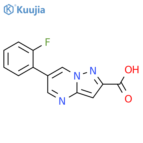 Pyrazolo[1,5-a]pyrimidine-2-carboxylic acid, 6-(2-fluorophenyl)- structure