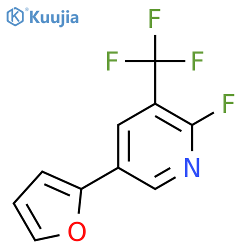 2-Fluoro-5-(furan-2-yl)-3-(trifluoromethyl)pyridine structure