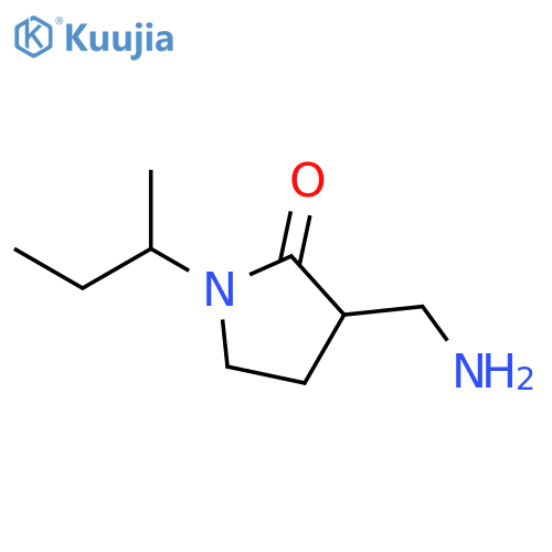 2-Pyrrolidinone, 3-(aminomethyl)-1-(1-methylpropyl)- structure