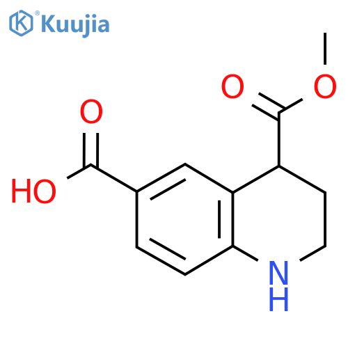 4-(Methoxycarbonyl)-1,2,3,4-tetrahydroquinoline-6-carboxylic acid structure