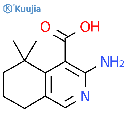 3-Amino-5,5-dimethyl-5,6,7,8-tetrahydroisoquinoline-4-carboxylic acid structure
