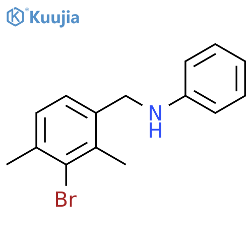Benzenemethanamine, 3-bromo-2,4-dimethyl-N-phenyl- structure