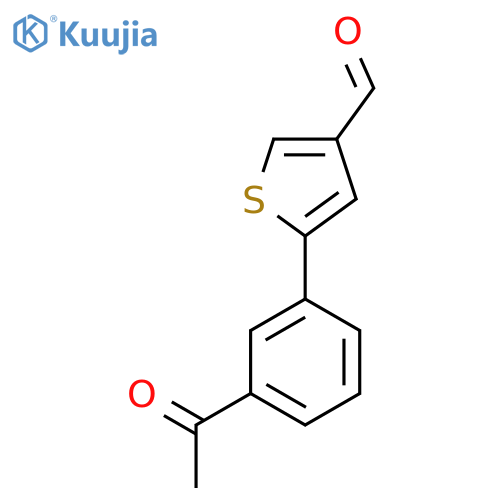 5-(3-Acetylphenyl)thiophene-3-carbaldehyde structure