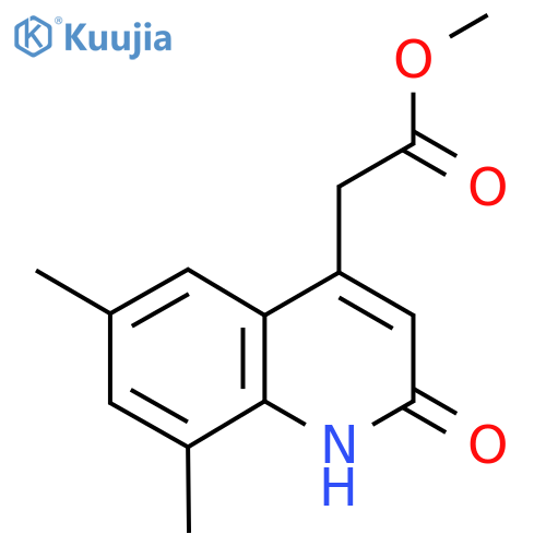 Methyl 2-(2-hydroxy-6,8-dimethylquinolin-4-yl)acetate structure
