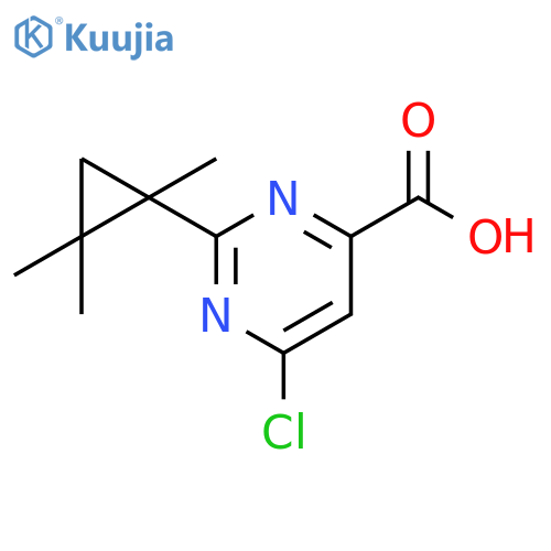 4-Pyrimidinecarboxylic acid, 6-chloro-2-(1,2,2-trimethylcyclopropyl)- structure