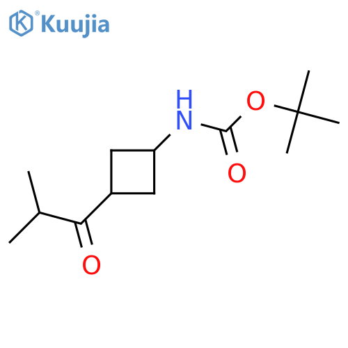 tert-butyl N-[3-(2-methylpropanoyl)cyclobutyl]carbamate structure