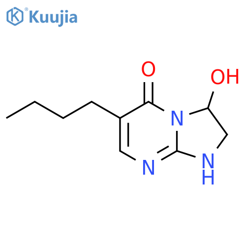 6-butyl-3-hydroxy-1H,2H,3H,5H-imidazolidino[1,2-a]pyrimidin-5-one structure
