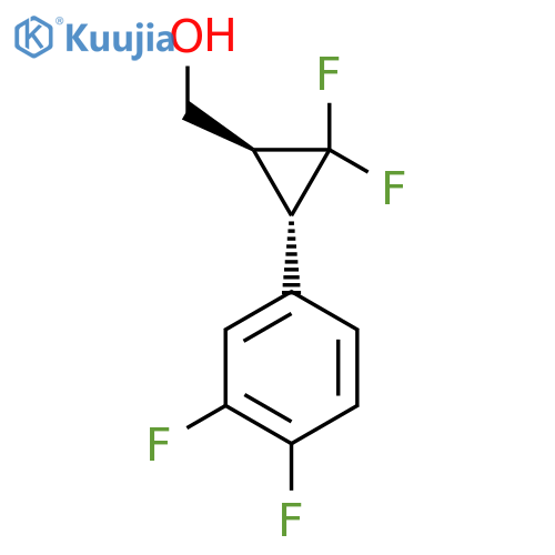 rac-[(1R,3R)-3-(3,4-difluorophenyl)-2,2-difluorocyclopropyl]methanol structure
