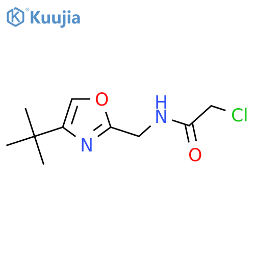 N-[(4-tert-butyl-1,3-oxazol-2-yl)methyl]-2-chloroacetamide structure