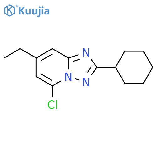 5-chloro-2-cyclohexyl-7-ethyl-1,2,4triazolo1,5-apyridine structure